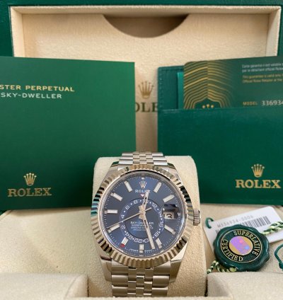 Rolex Sky-dweller New 2024 Unworn Sky-dweller Steel Jubilee Blue Index Dial 336934 Full Set