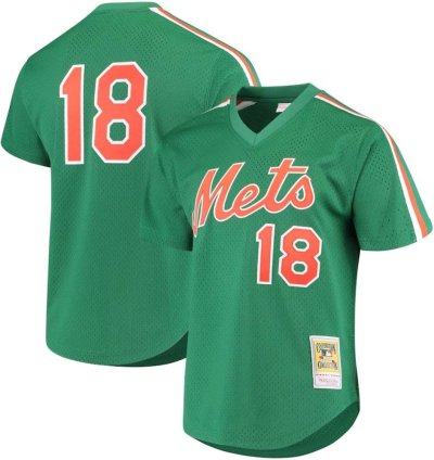 New York Mets Darryl Strawberry Green Throwback Mesh Pullover Jersey