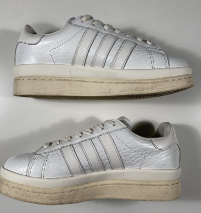 Adidas -3 Hicho Lowtop Leather Platform Sneakers White