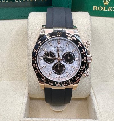 Rolex Daytona Rose Gold Meteorite Dial Oysterflex