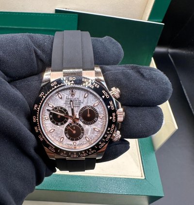 Rolex Daytona Rose Gold Meteorite Dial Oysterflex