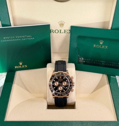 Rolex Daytona Rose Gold Oysterflex 2021