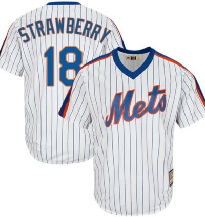 New York Mets Darryl Strawberry White Throwback Pullover Jersey