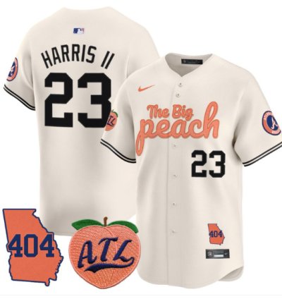 Michael Harris Ii Jersey 23 Atlanta Braves 404 The Big Peach Premier Limited Stitched Cream