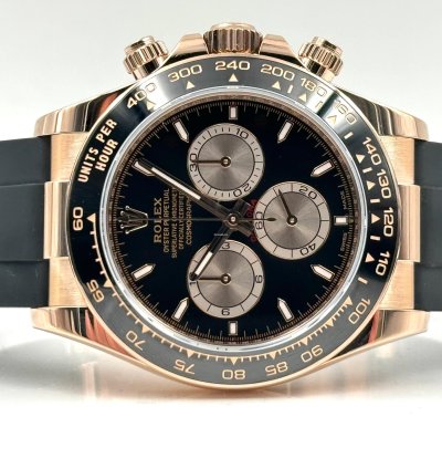 Rolex Daytona Rose Gold Oysterflex Black Dial 126515ln Unworn 2024