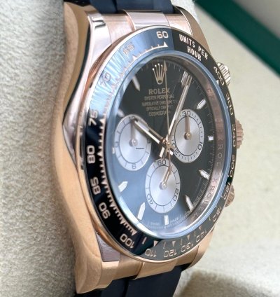 Rolex Daytona Rose Gold Oysterflex Black Dial 126515ln Unworn 2024