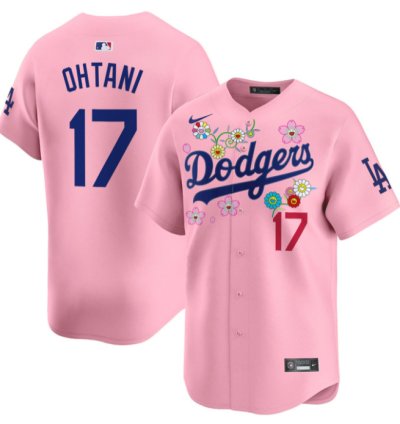 Shohei Ohtani Jersey 17 Dodgers X Takashi Murakami 2025 Vapor Limited Stitched Cherry Blossom