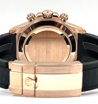 Rolex Daytona Rose Gold Oysterflex Pink Sundust Baguette Dial 116515ln Unworn 2023