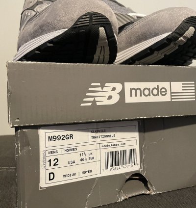 Deadstock New Balance 992 Grey M992gr Size Men Us 12