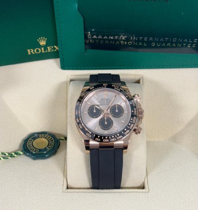 Rolex Daytona Rose Gold Oysterflex Sundust Dial 126515ln New 2023