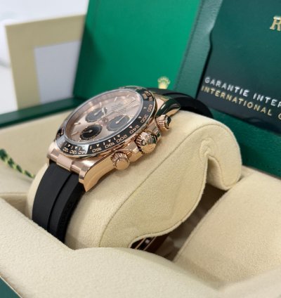 Rolex Daytona Rose Gold Oysterflex Sundust Dial 126515ln New 2023