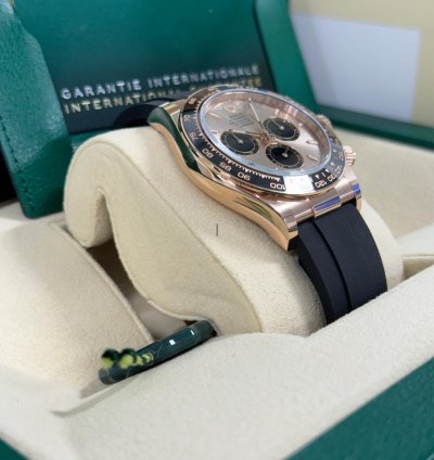 Rolex Daytona Rose Gold Oysterflex Sundust Dial 126515ln New 2023