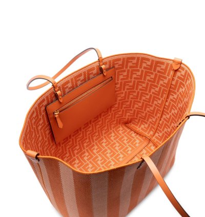 Fendi Large Roll Striped Tote Bag