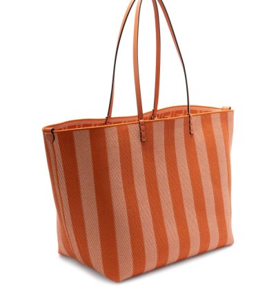 Fendi Large Roll Striped Tote Bag