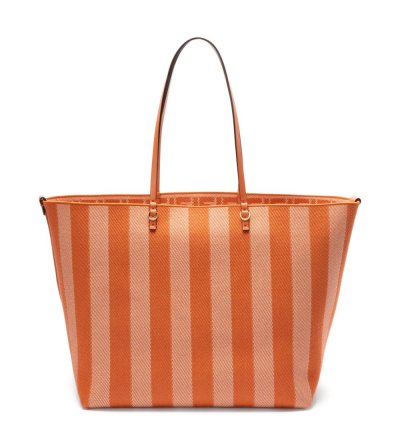 Fendi Large Roll Striped Tote Bag