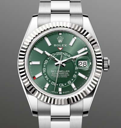 Rolex Sky-dweller New 2025 336934 Green Oyster Steel 42 Mm