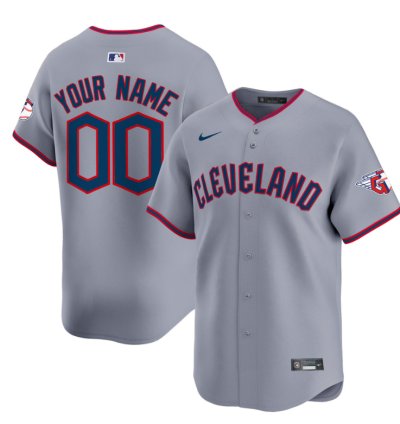 Custom Cleveland Guardians Jersey 2025 Vapor Premier Limited All Stitched Gray