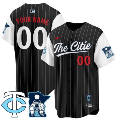 Custom Minnesota Twins Jersey 2025 City Connect Concept Stitched Black