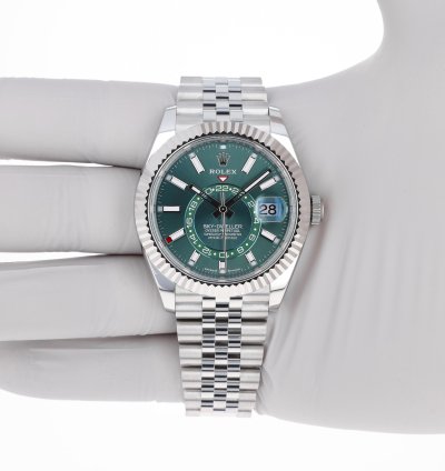 Rolex Sky-dweller New 2025 April 336934 Green Jubilee Steel 42 Mm