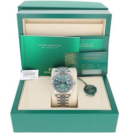 Rolex Sky-dweller New 2025 April 336934 Green Jubilee Steel 42 Mm