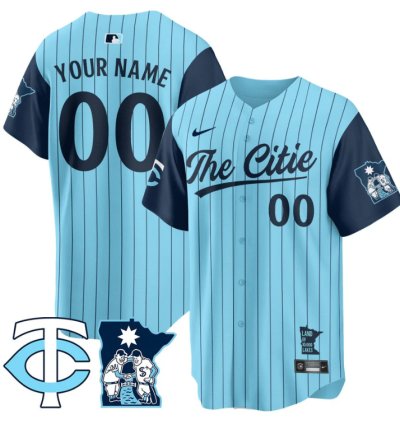 Custom Minnesota Twins Jersey 2025 City Connect Concept Stitched Blue