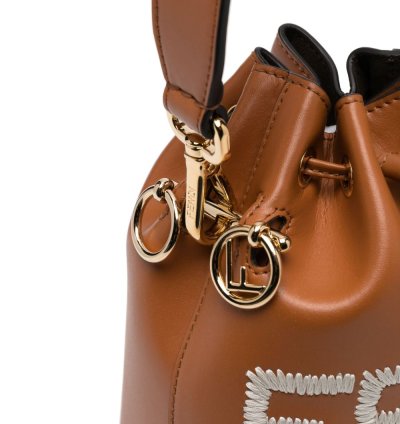 Fendi Small Mon Tresor Leather Bucket Bag