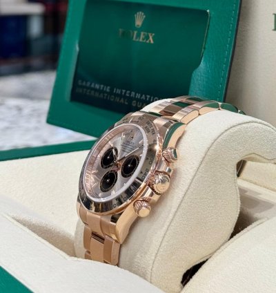 Rolex Daytona Rose Gold Sundust Black Dial 2024