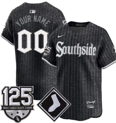 Custom Chicago White Sox Jersey Name Number 125th Anniversary Stitched City Connect