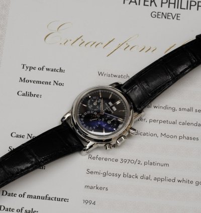 Patek Philippe Perpetual Calendar Chronograph In Platinum Ref 3970 2