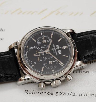 Patek Philippe Perpetual Calendar Chronograph In Platinum Ref 3970 2