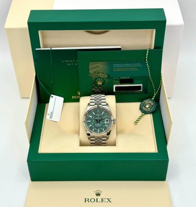 Rolex Sky-dweller New 2025 Sky-dweller 42mm 336934 Jubilee Green Dial