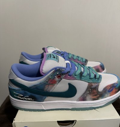 Nike Sb Dunk Low Og Qs Futura Laboratories Bleached Aqua