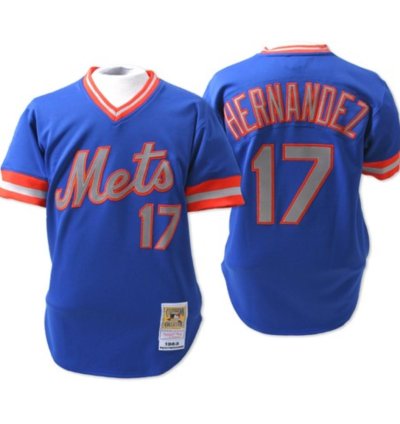 New York Mets Keith Hernandez Blue 1983 Throwback Pullover Jersey