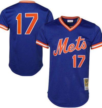 New York Mets Keith Hernandez Blue Throwback Mesh Pullover Jersey