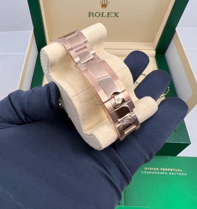 Rolex Daytona Rose Meteorite Dial Complete Set Rose Gold 18k Daytona On Bracelet