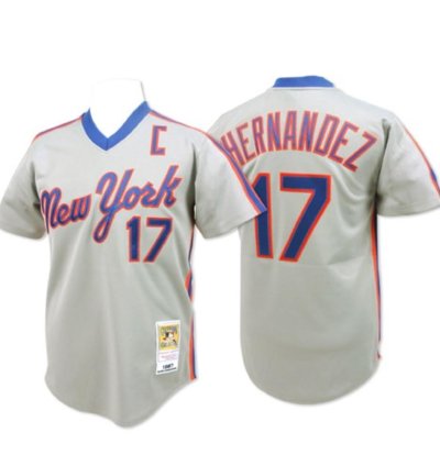 New York Mets Keith Hernandez Gray 1987 Throwback Pullover Jersey