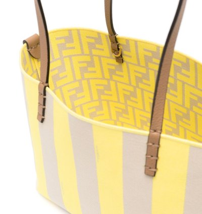 Fendi Small Roll Cotton Tote Bag