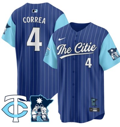 Carlos Correa Jersey 4 Minnesota Twins 2025 City Connect Concept Stitched Royal