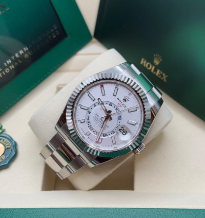 Rolex Sky-dweller New 2025 White Index Dial Stainless Steel Oyster Bracelet