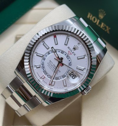 Rolex Sky-dweller New 2025 White Index Dial Stainless Steel Oyster Bracelet