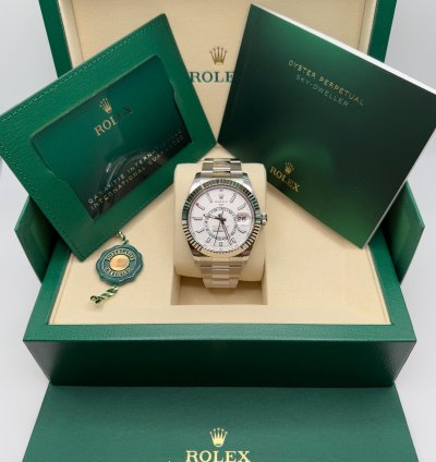 Rolex Sky-dweller New 2025 White Index Dial Stainless Steel Oyster Bracelet