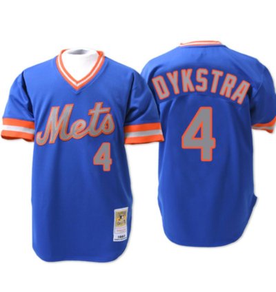 New York Mets Lenny Dykstra Blue 1983 Throwback Pullover Jersey