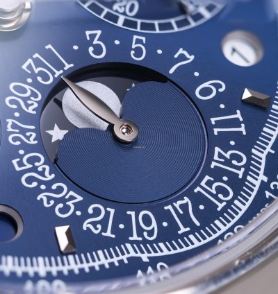 Patek Philippe Perpetual Calendar Chronograph Ref 5270g-014 18k White Gold Blue Chin Dial Box Papers Bj-2014