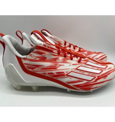 Adidas Adizero Football Cleats Orange White Men Size 12 5