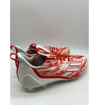 Adidas Adizero Football Cleats Orange White Men Size 12 5