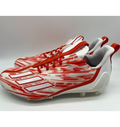 Adidas Adizero Football Cleats Orange White Men Size 12 5