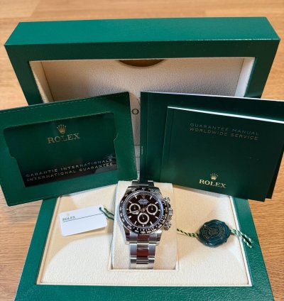 Rolex Daytona Schwarz - 2024 - Lc100 - Neu Ungetragen - Fullset
