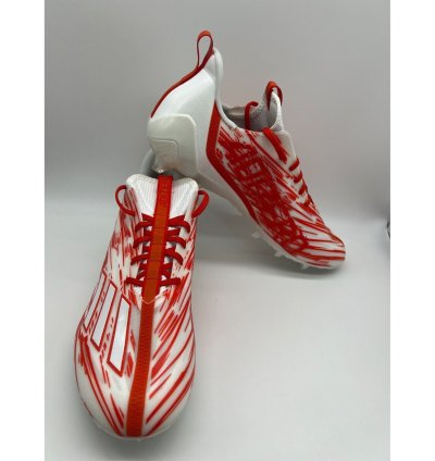 Adidas Adizero Football Cleats Orange White Men Size 12 5