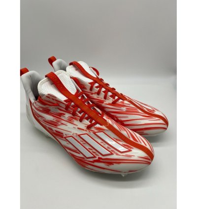 Adidas Adizero Football Cleats Orange White Men Size 12 5