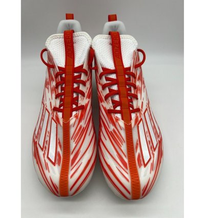 Adidas Adizero Football Cleats Orange White Men Size 12 5